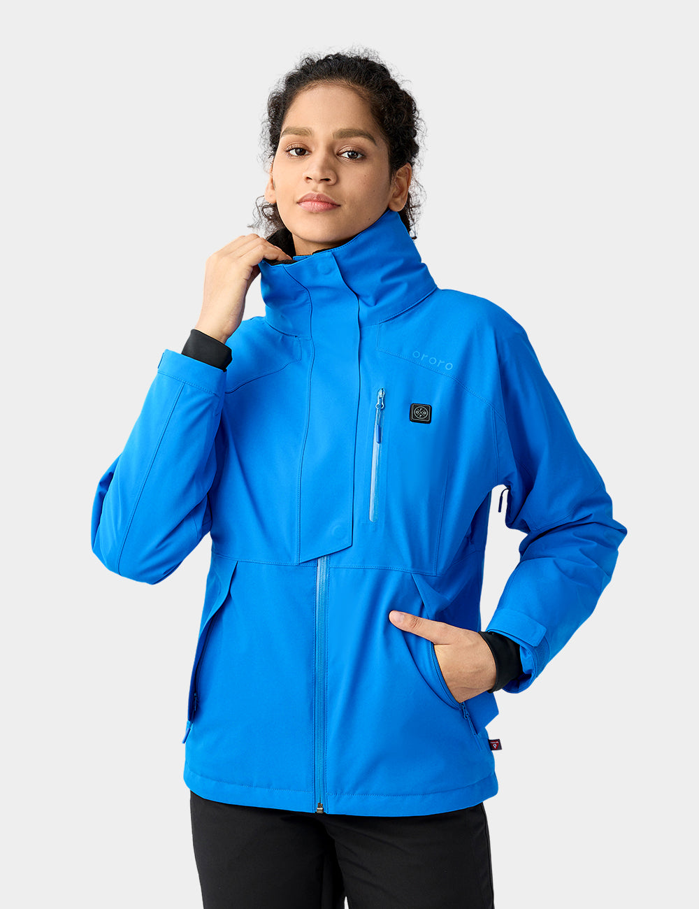 Final Sale - Women's Waterproof Heated Ski Jacket - Blue