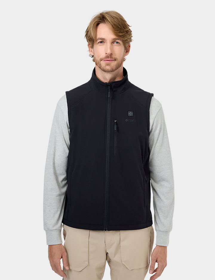 Beheizte Softshell-Weste für Herren - Heizung im unteren Rückenbereich