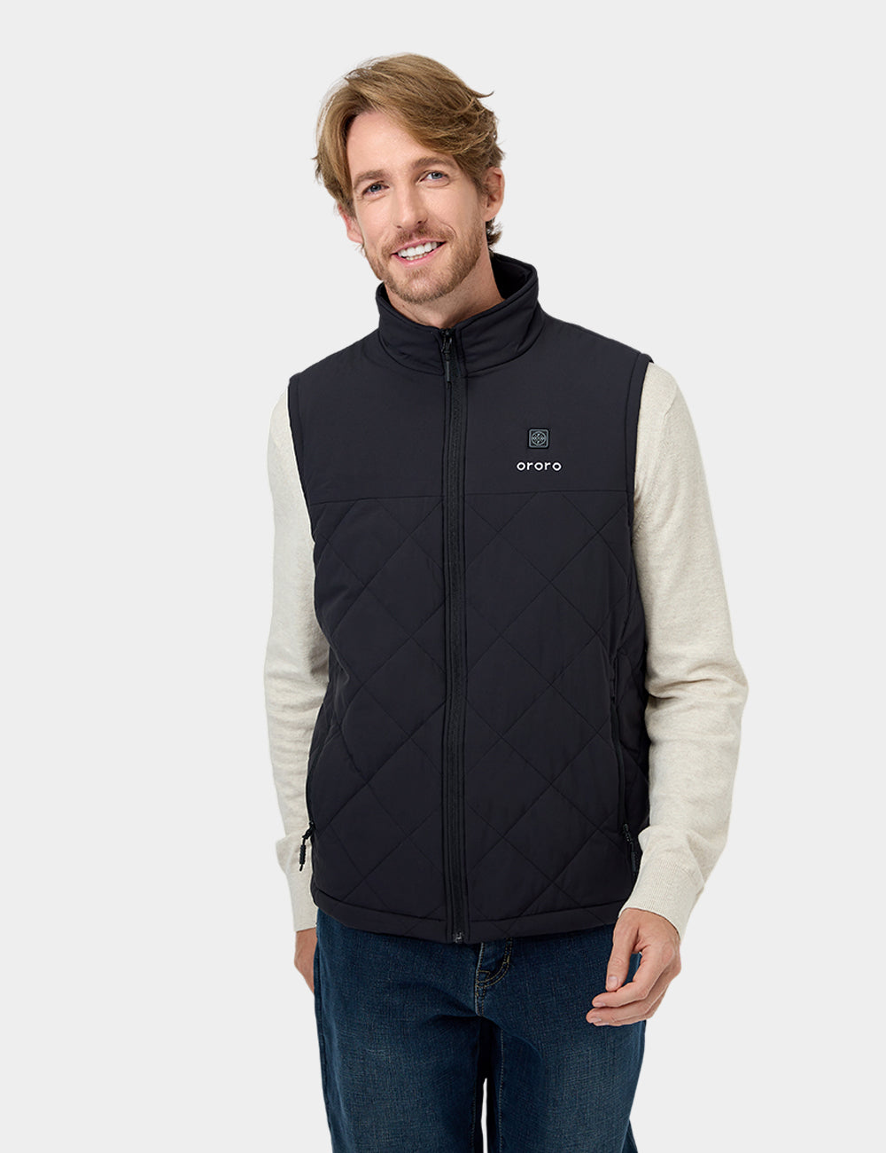 Men's Heated Quilted Vest, Thumbnail 3