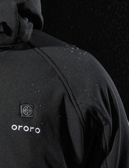 Endverkauf - Männer Klassische beheizbare Jacke - schwarz und blau