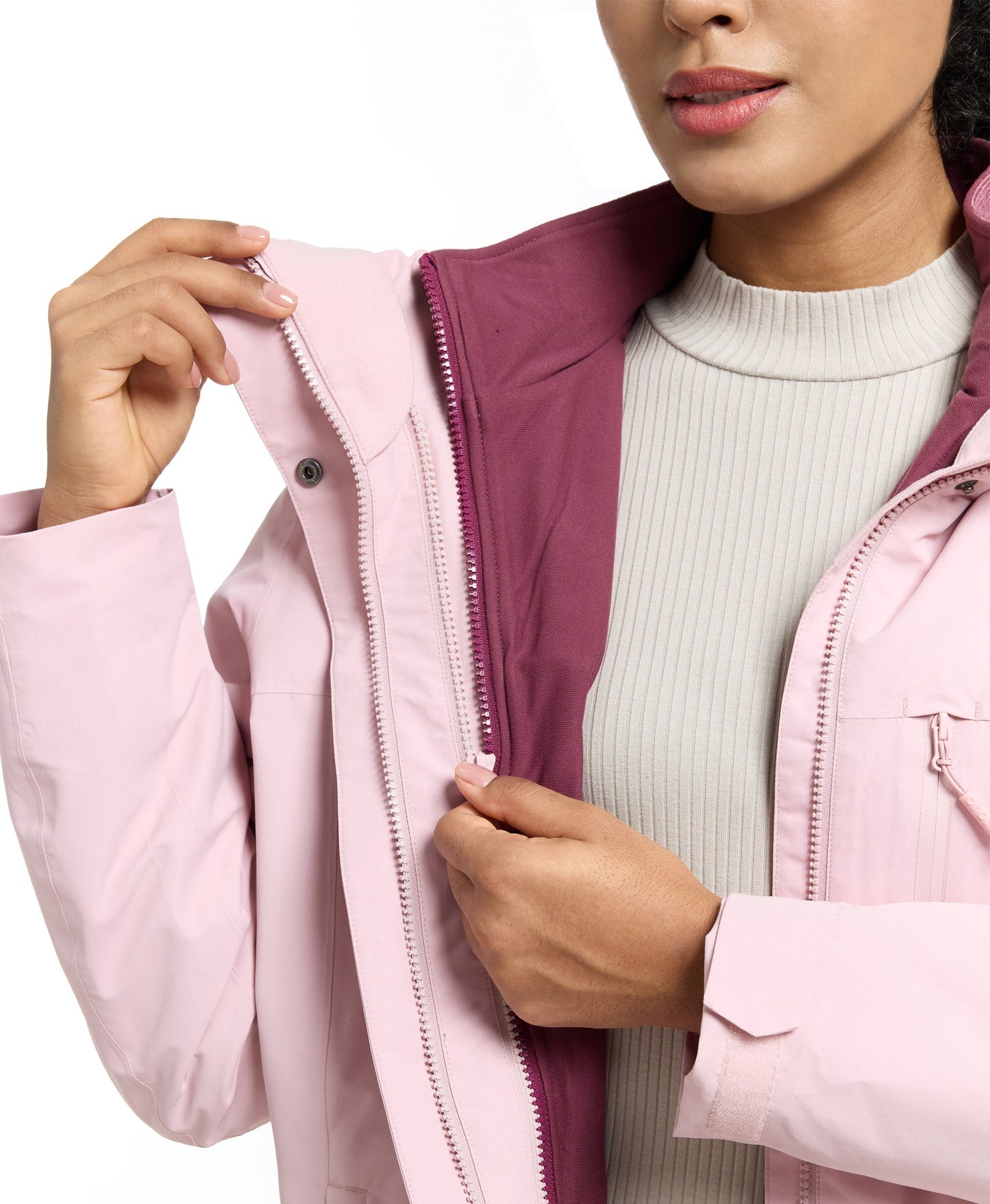 River Ridge Damen 3-in-1 beheizte Jacke mit Fleecefutter