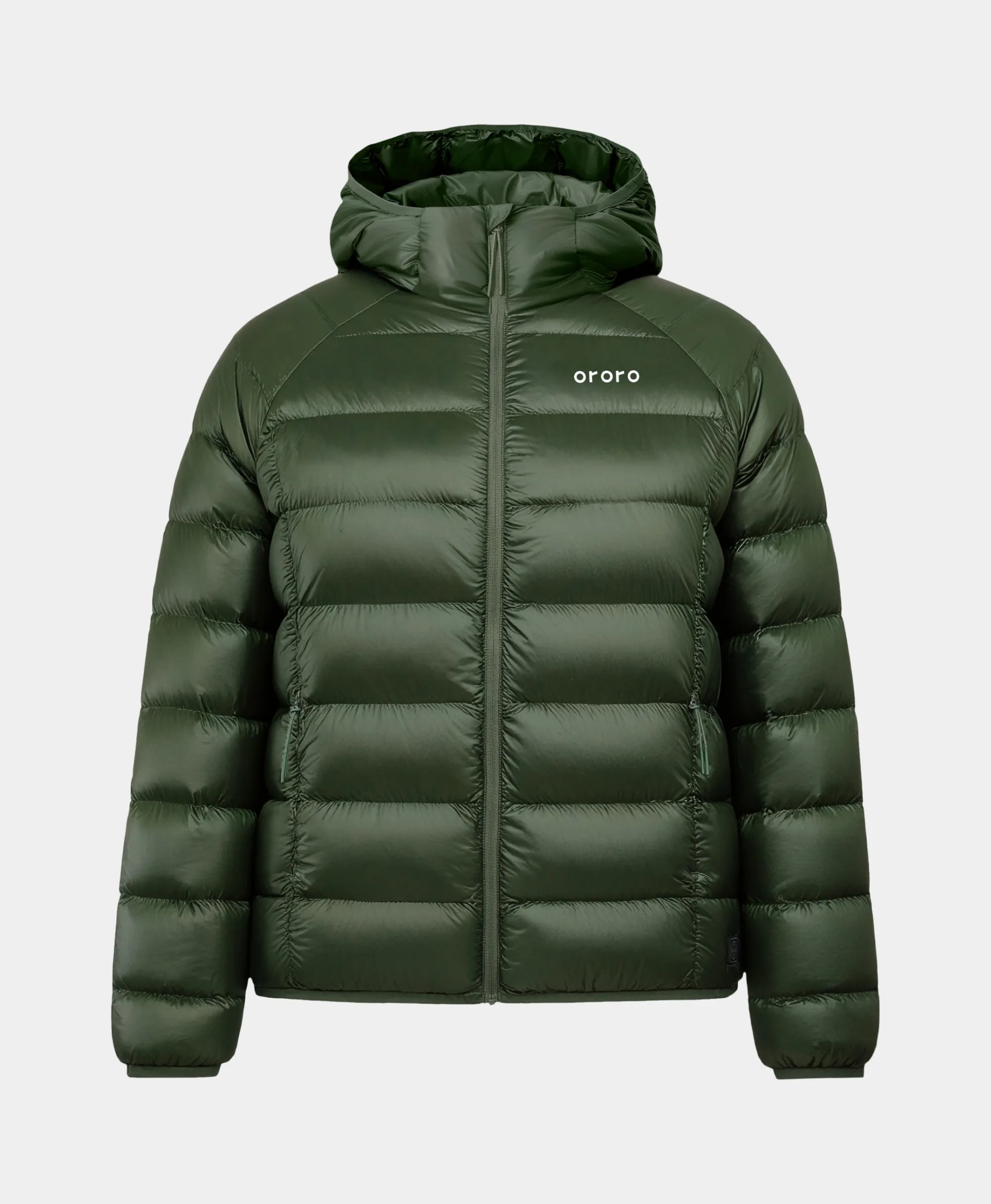 Women's 4-Zone Packable Heated Down Jacket-green