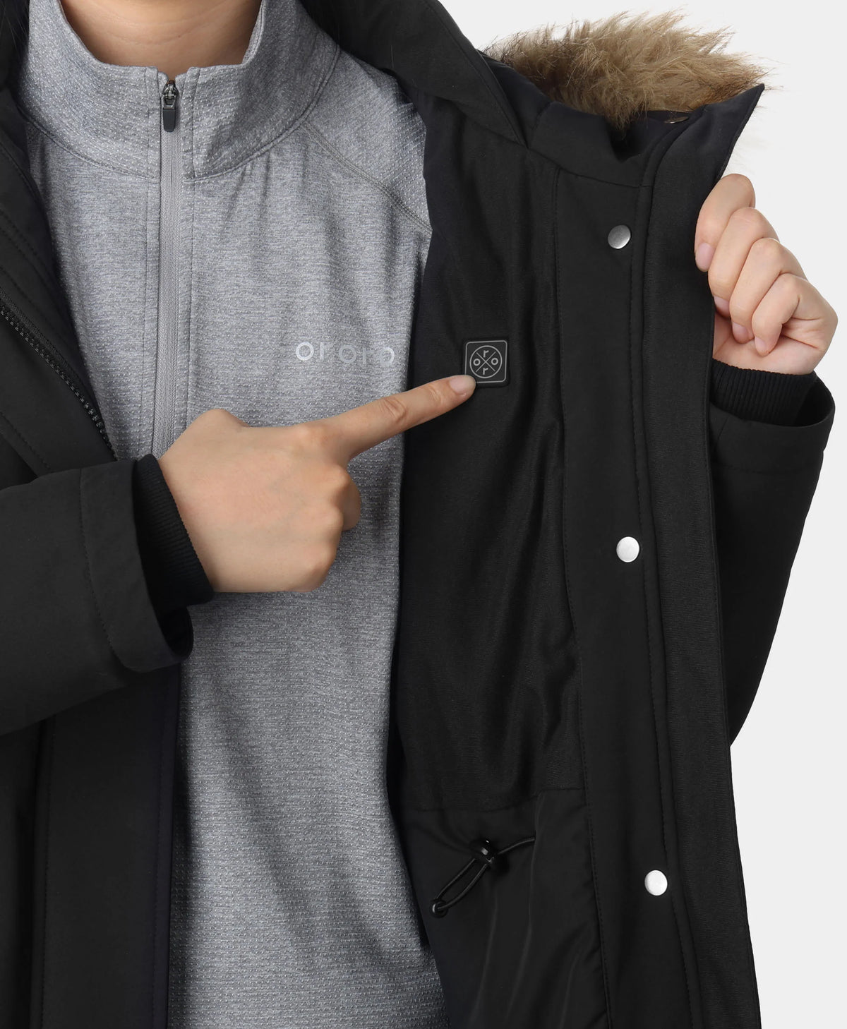 Engadin Damen Klassischer Beheizbarer Parka mit 4 Heizzonen, Thumbnail 7