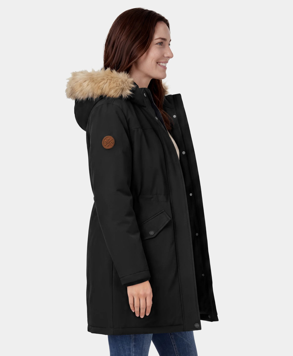 Engadin Damen Klassischer Beheizbarer Parka mit 4 Heizzonen