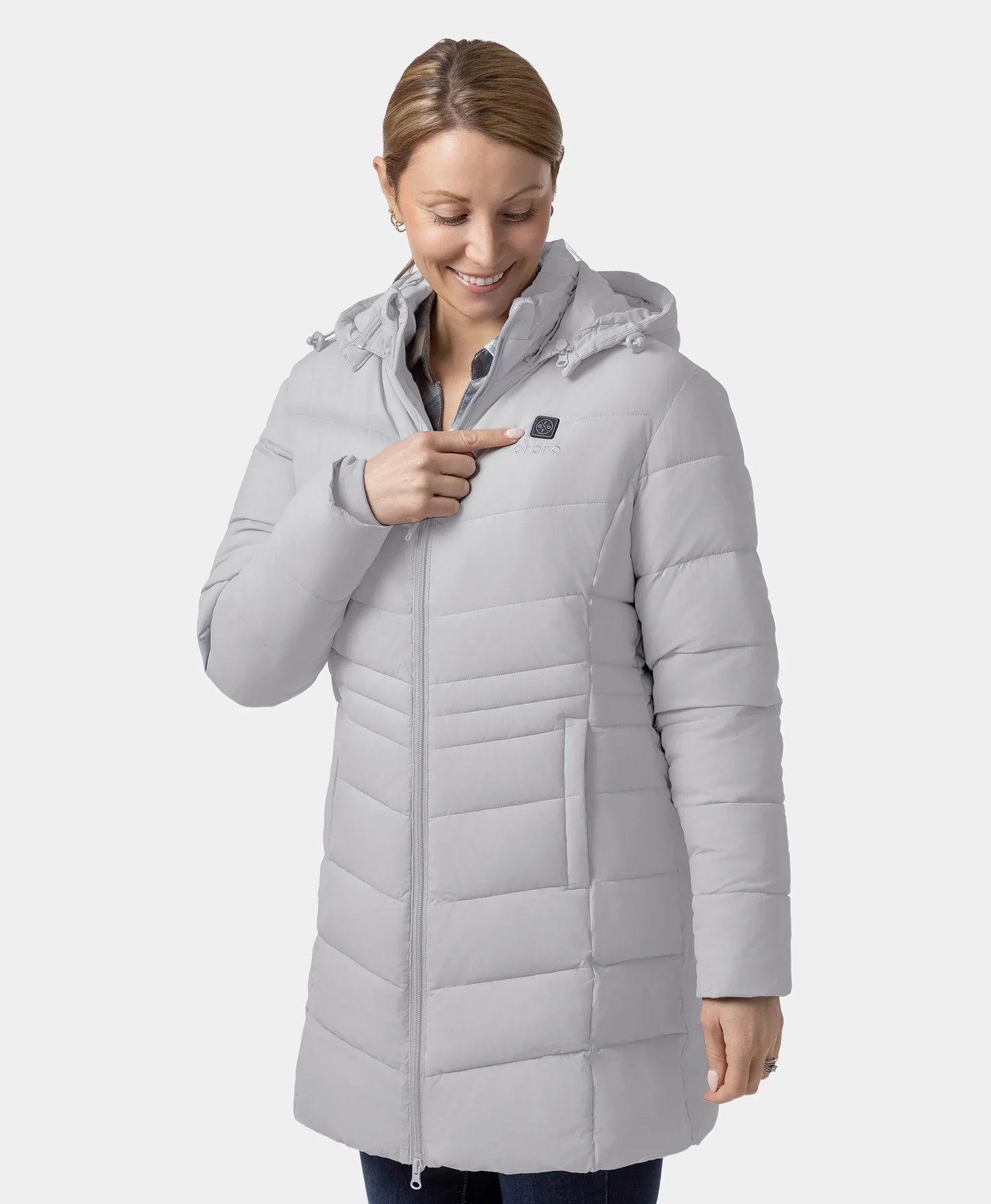 Women's 4-Zone Heated Puffer Parka Jacket