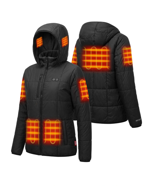 Overland Damen Beheizbare Steppjacke mit 7 Heizzonen und beheizbarer Kapuze ,view 2