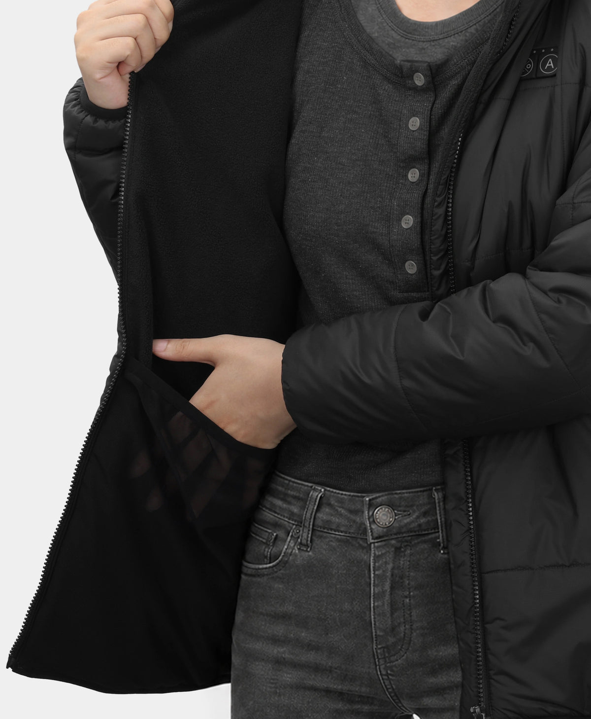 Overland Women's 7-Zone Heated Box Quilted Jacket with Heated Hood