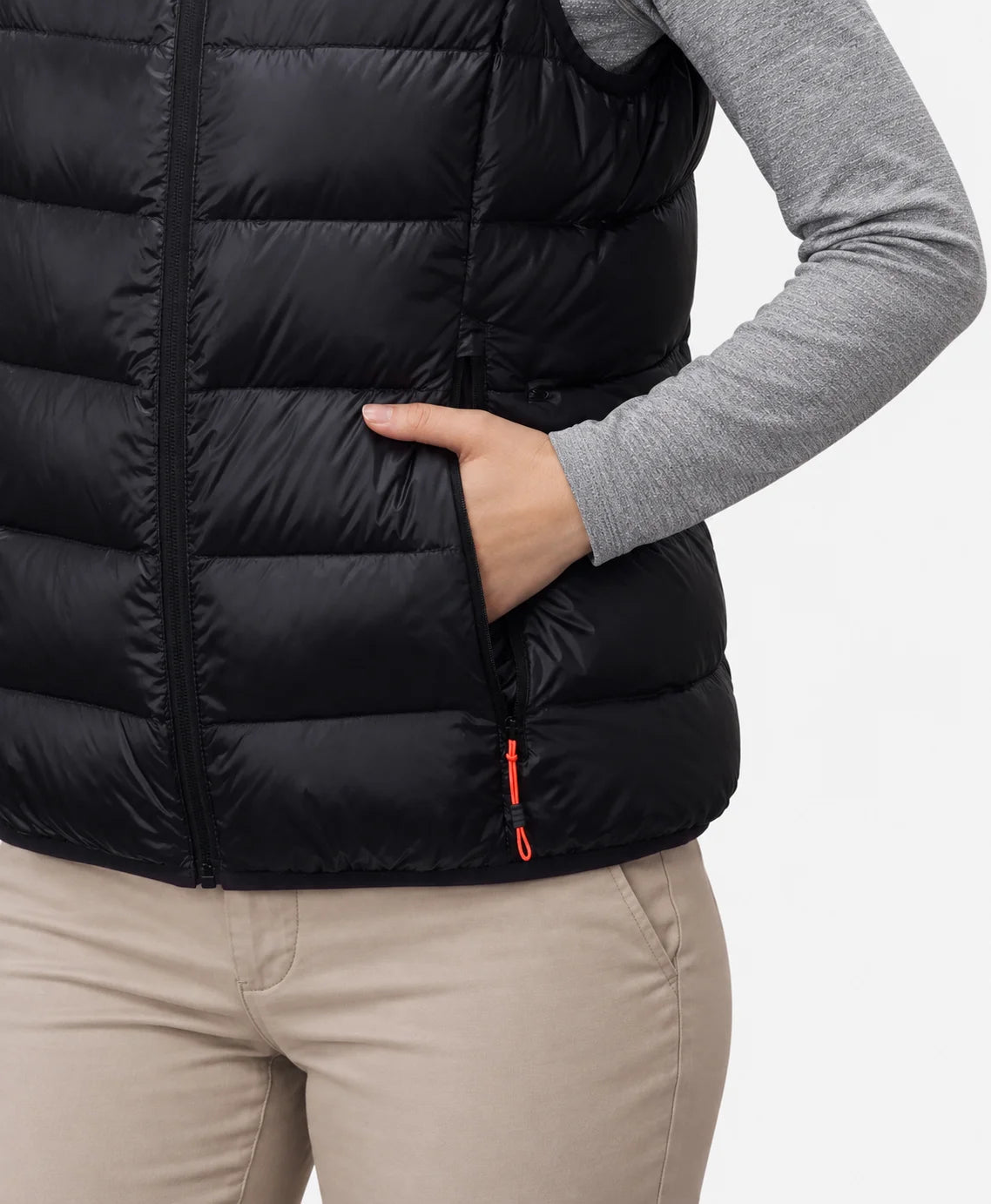 Aero Damen Beheizbare Packbare Daunenweste mit 5 Heizzonen, Thumbnail 5