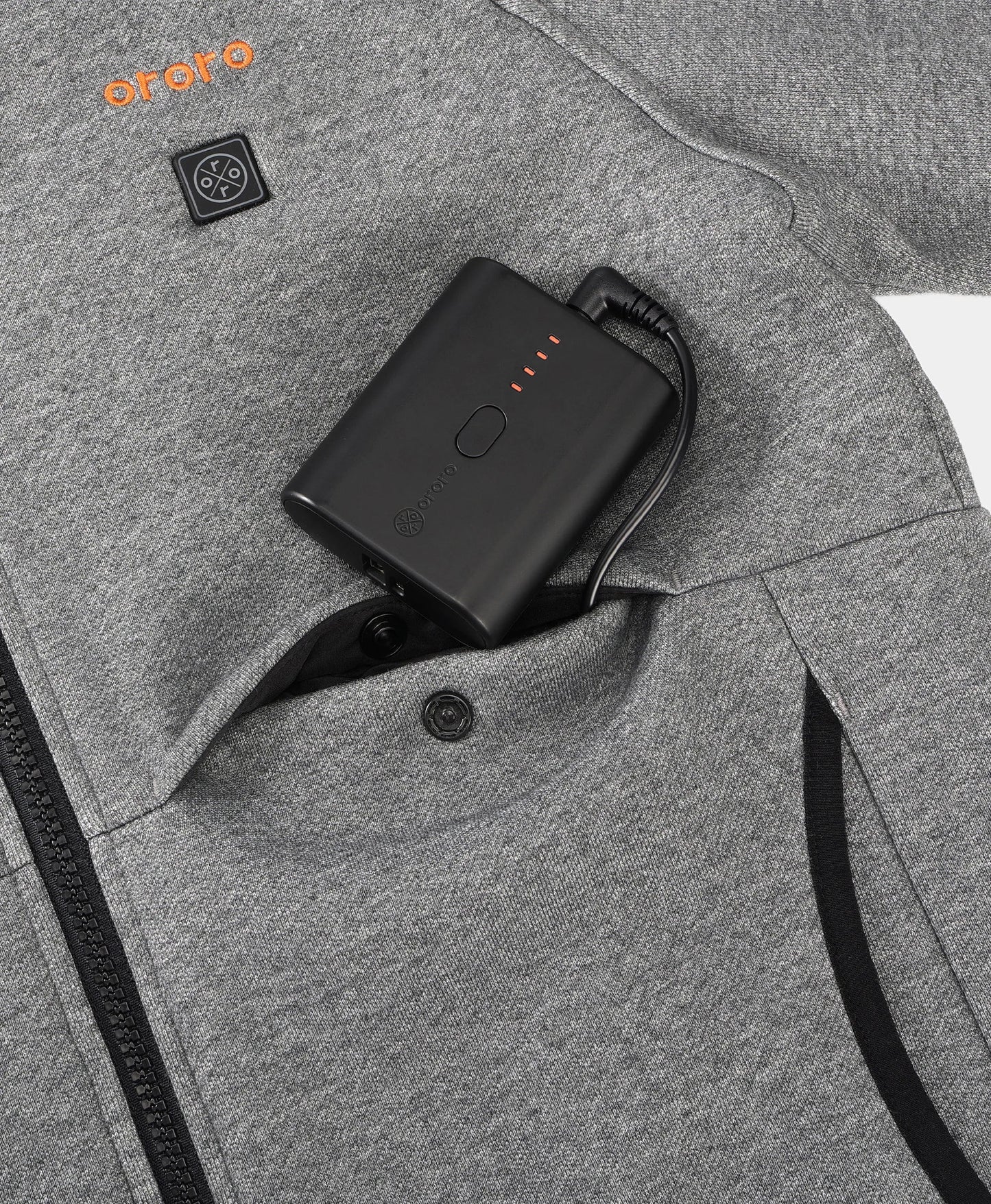 Battery pockets at the exterior body with snap closure £¨Front left hidden pocket£©