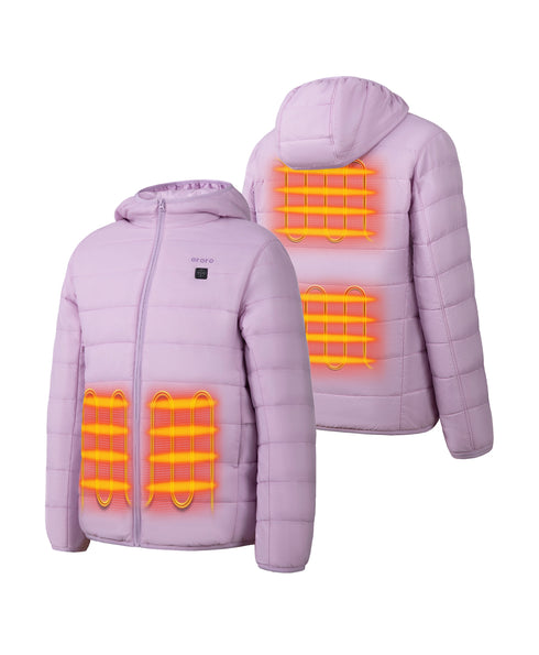 Beheizte, leichte Steppjacke für Kinder mit 4 Heizzonen ,view 2