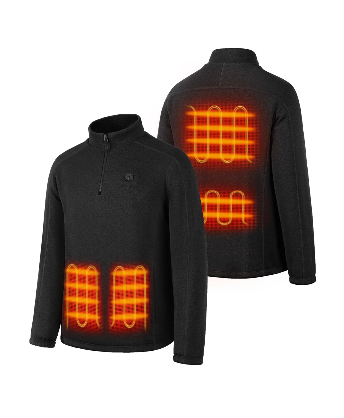 Augusta Herren Beheizbare Strickfleecejacke mit 1/4-Reißverschluss und 4 Heizzonen, Thumbnail 2