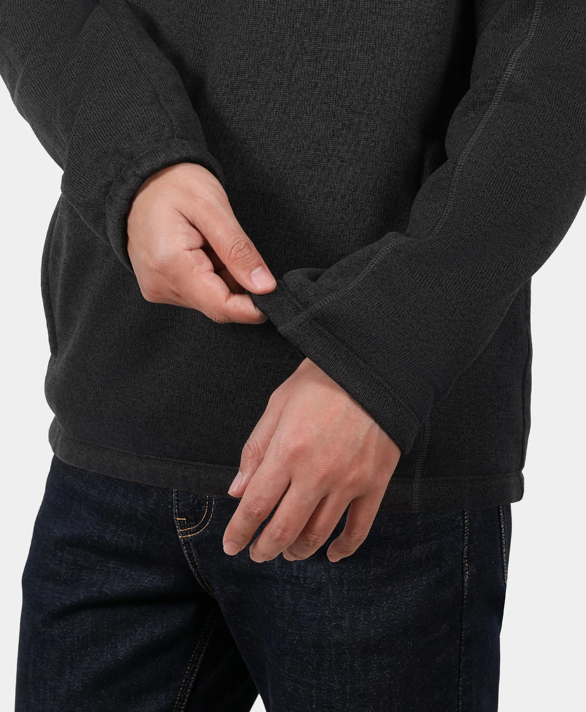 Augusta Herren Beheizbare Strickfleecejacke mit 1/4-Reißverschluss und 4 Heizzonen, Thumbnail 7