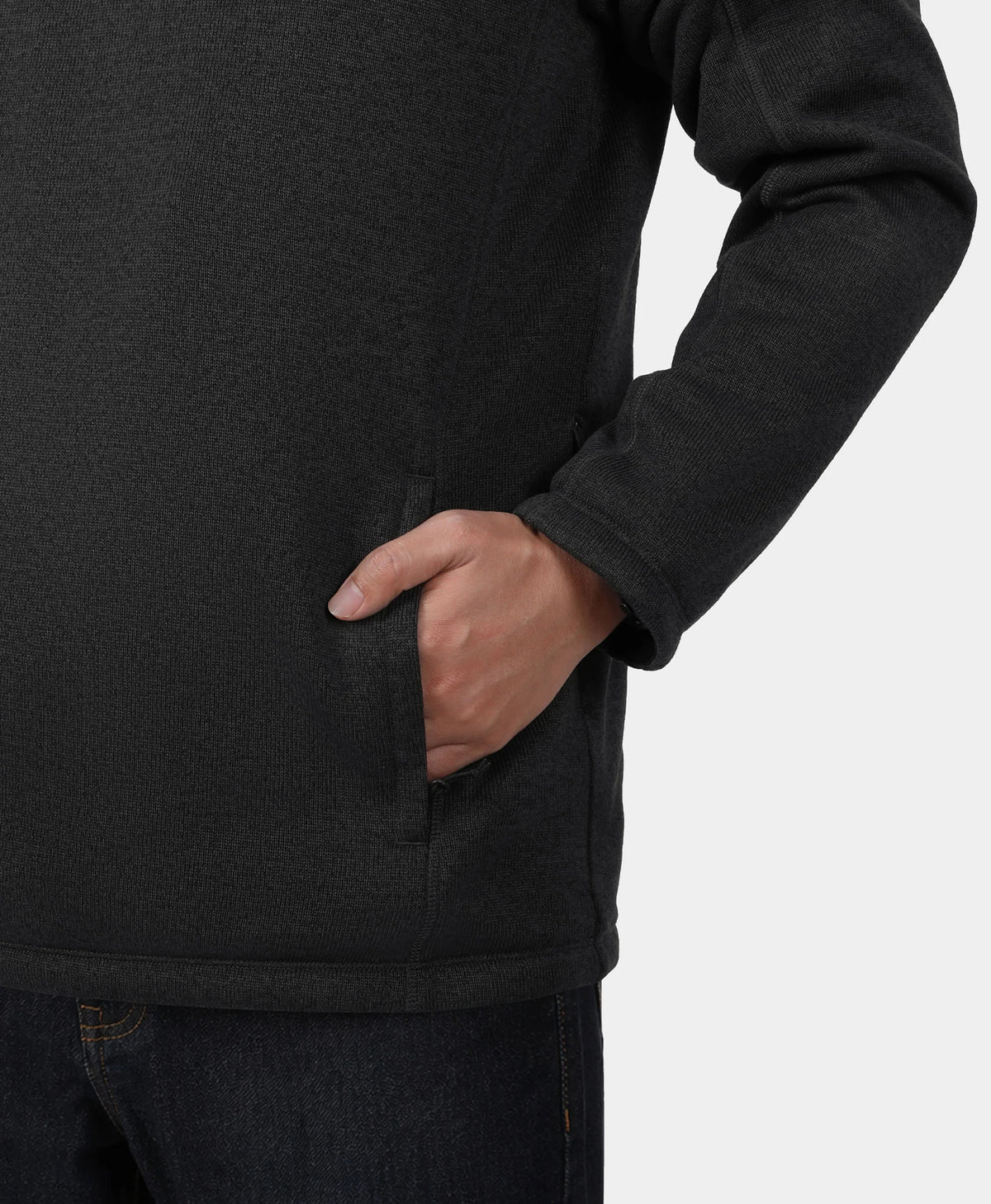Augusta Herren Beheizbare Strickfleecejacke mit 1/4-Reißverschluss und 4 Heizzonen, Thumbnail 6
