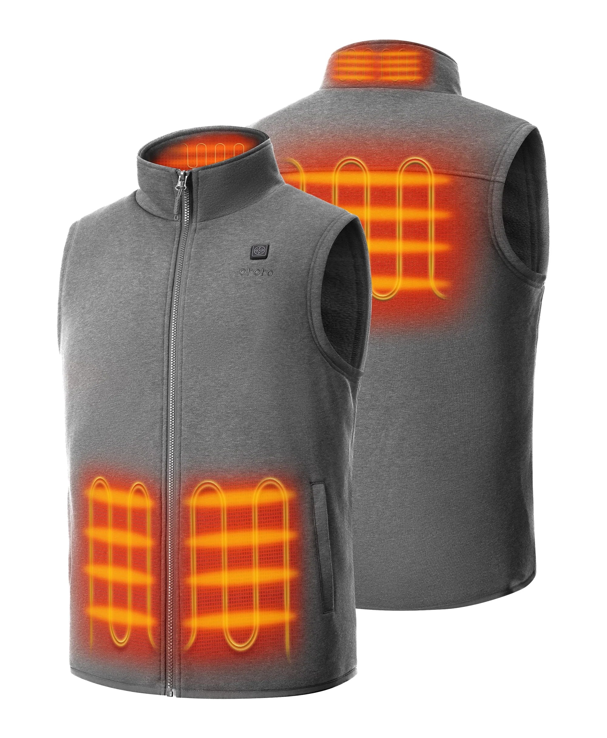 4 Heating Zones(Collar, Mid-back, Left & Right Pockets)