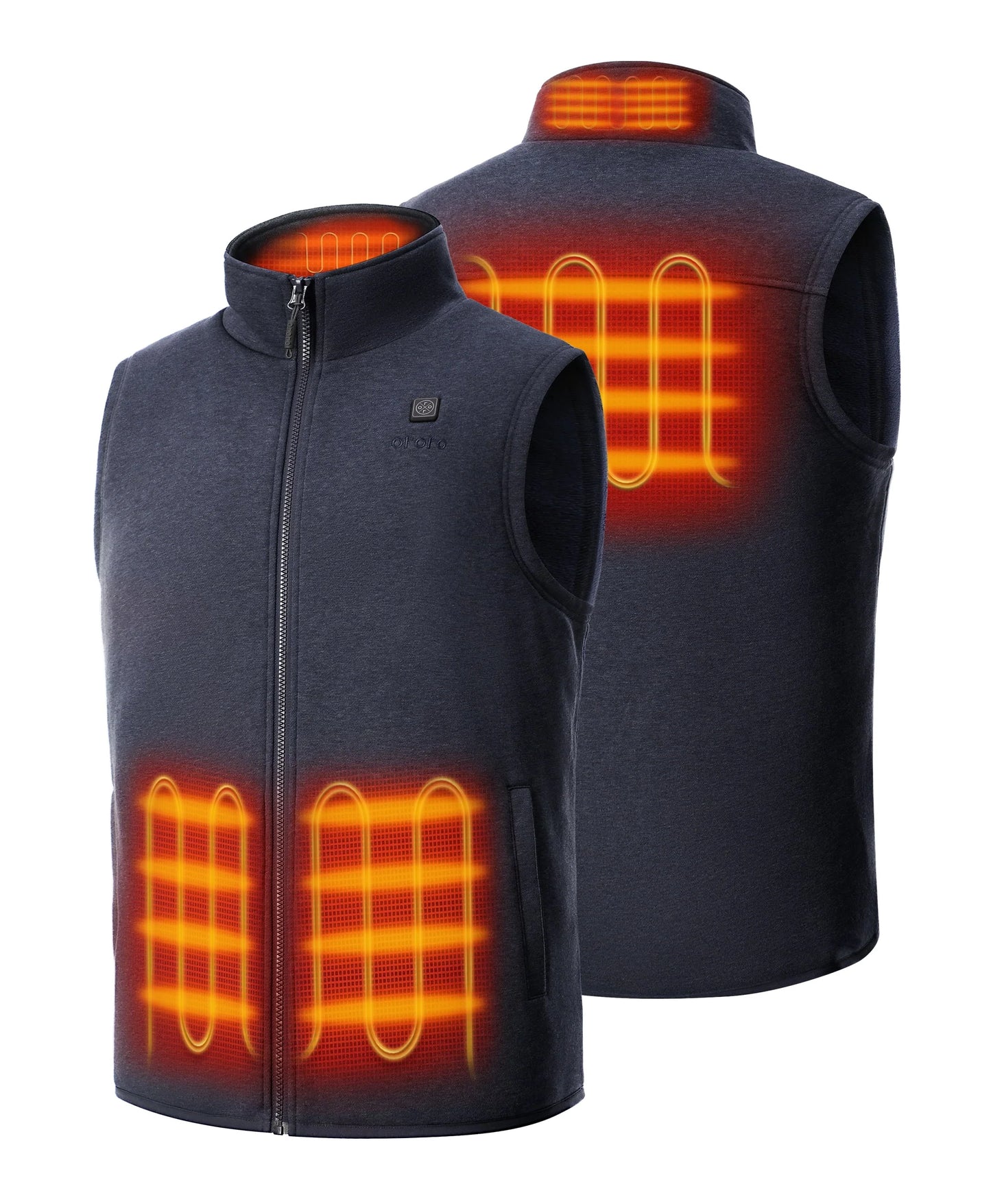 4 Heating Zones(Collar, Mid-back, Left & Right Pockets)