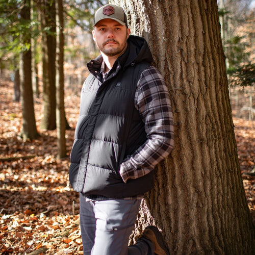 Men's Heated Down Vest - Black