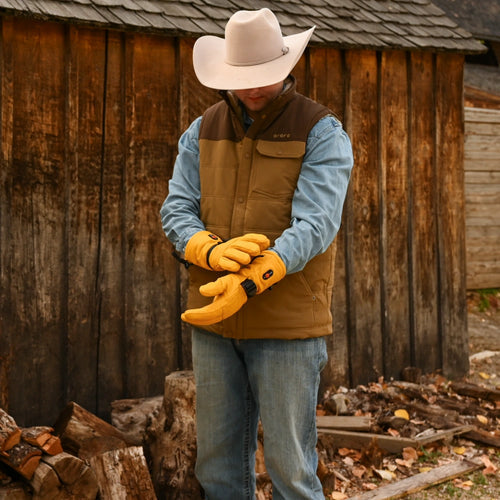 Boise Unisex Heated Full Leather Gloves