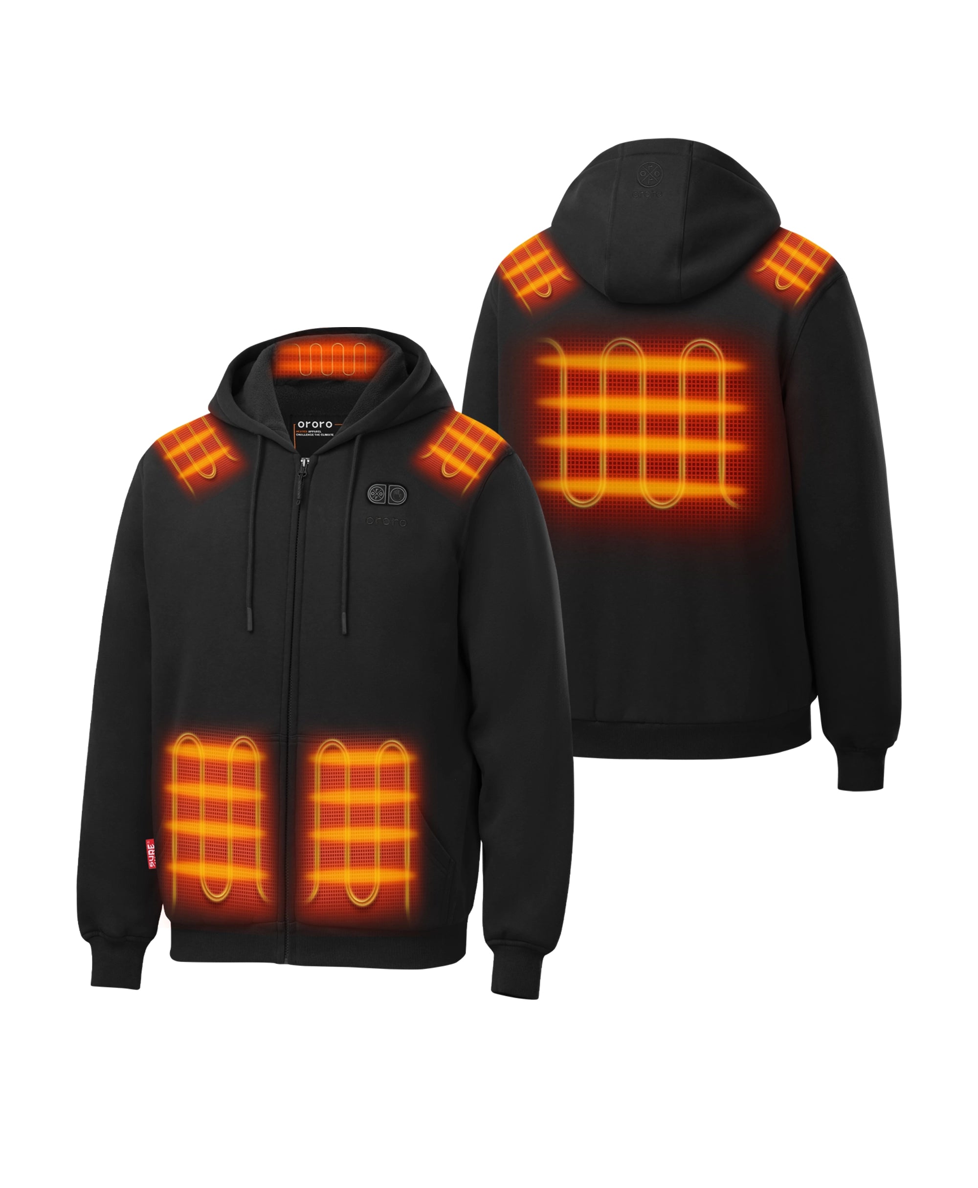SureWarm® Unisex beheizbare Fleece-Kapuzenjacke mit 6 Heizzonen, Thumbnail 2