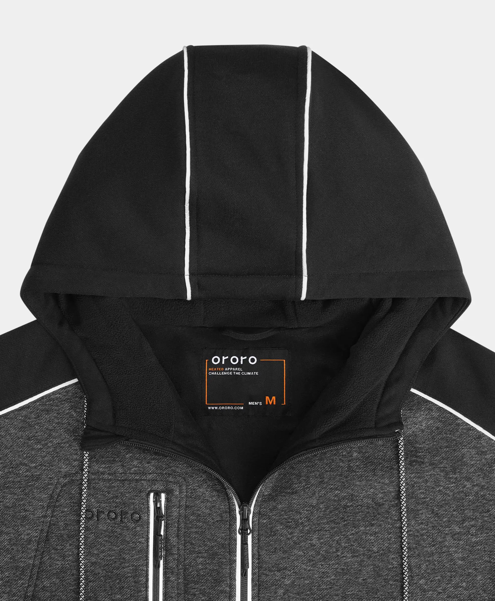 Lined hood with reflective drawcord for a snug