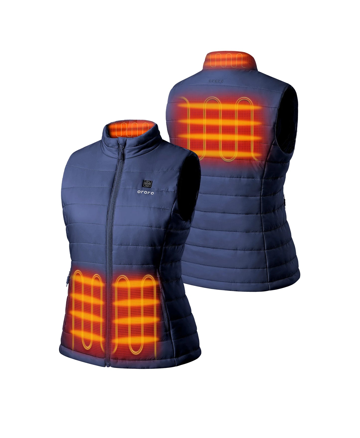 4 Heating Zones (Left & Right Hand Pockets, Mid-Back, and Collar)