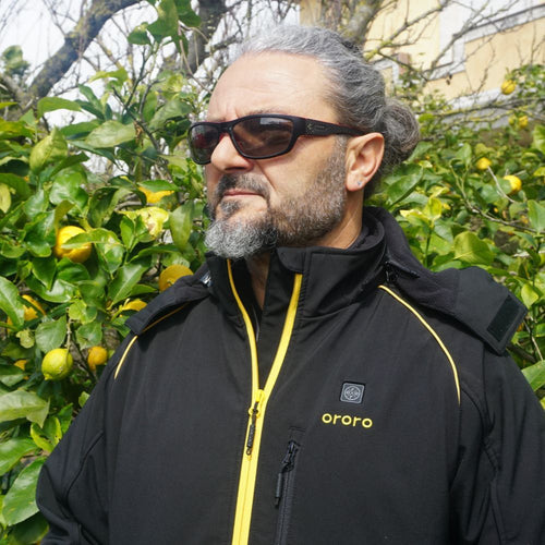 Men's Classic Heated Jacket - Black & Gold