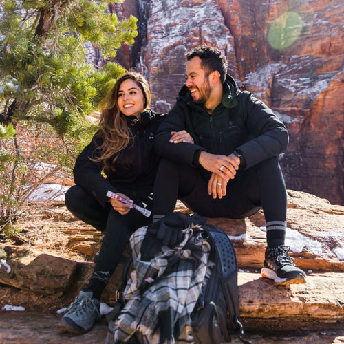 Men's Heated Down Jacket - Black