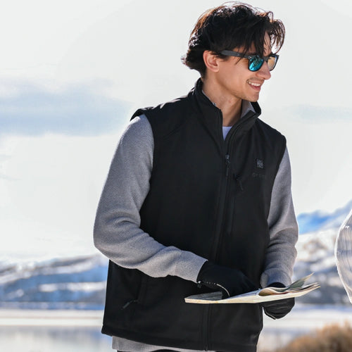 Men's Heated Softshell Vest - Black