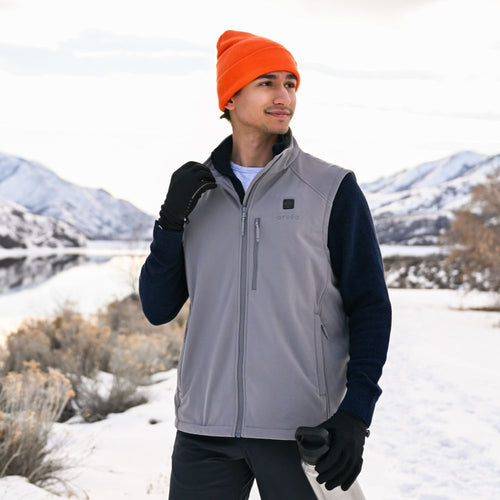 Men's Heated Softshell Vest - Black