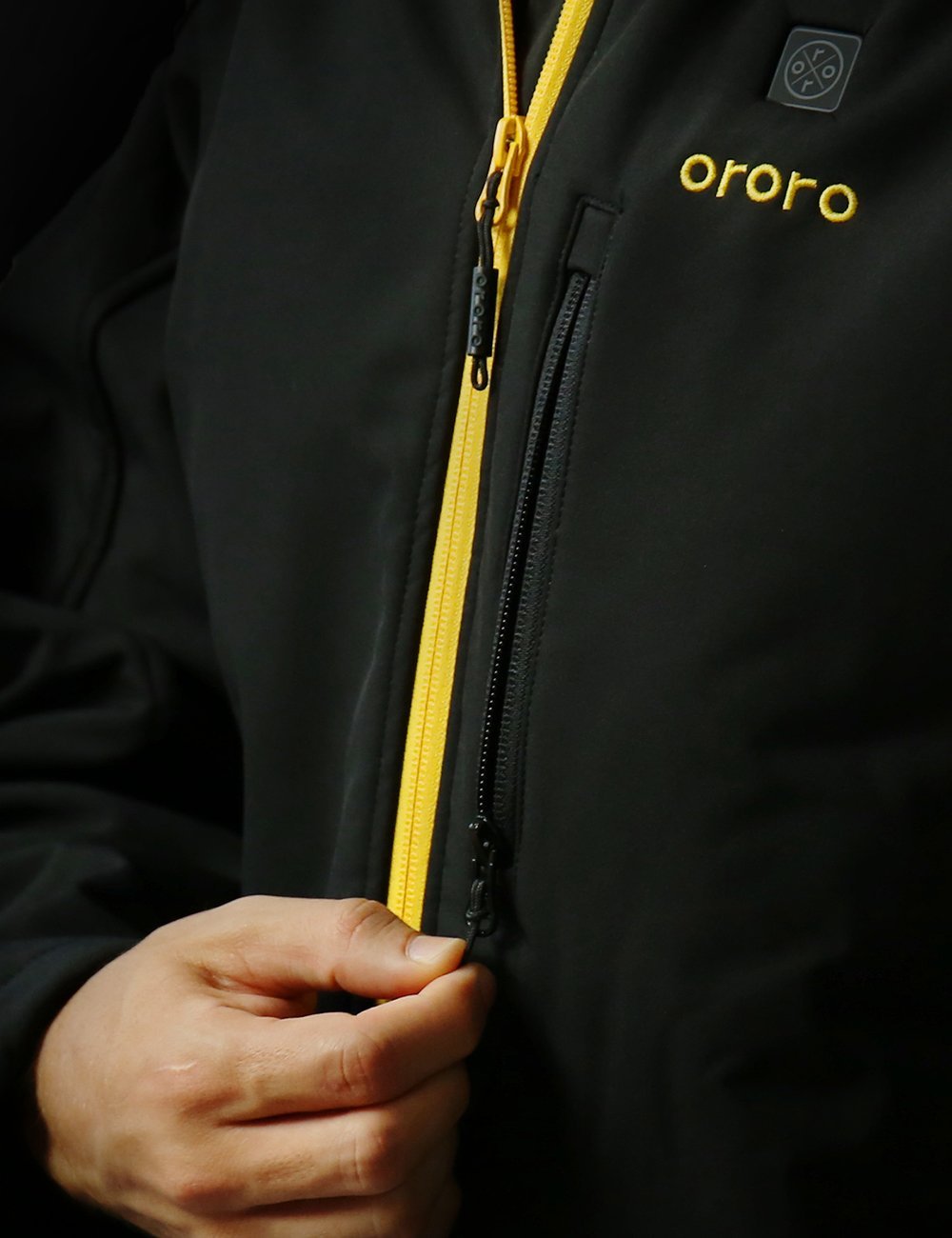 (Open-box) Sports beheizte Jacke - Schwarz & Gold, Thumbnail 5