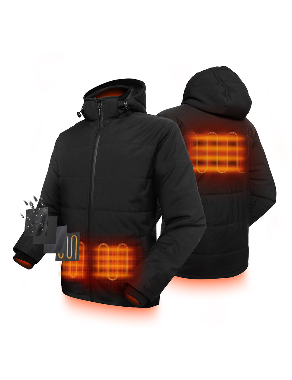 (Open-box) Men’s Heated Thermolite® Jacket - Black, Thumbnail 1